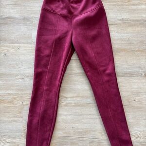 White House Black Market Deep Red Leggings